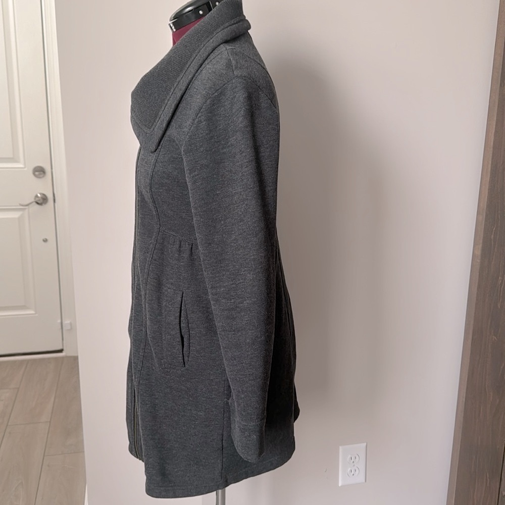 prAna Mila coat asymmetrical Zip up pockets fleece lined - Picture 4 of 12
